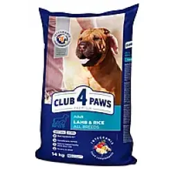 CLUB 4 PAWS Premium сухий корм для собак з ягням та рисом 14 кг